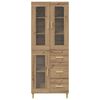 vidaXL Haut Armoire avec tiroir Ch&ecirc;ne artisanal 69,5 x 34 x 180 cm