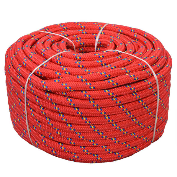 vidaXL Corde de bateau Polypropyl&egrave;ne 18 mm 50 m Rouge