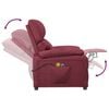 vidaXL Fauteuil électrique de massage Bordeaux Tissu