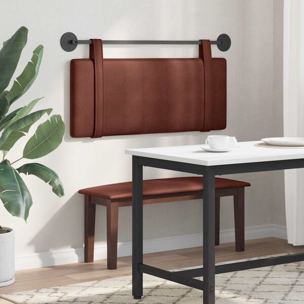 vidaXL T&ecirc;te de lit suspendue Brun Brillant 110 x 55 x 5 cm PU antique