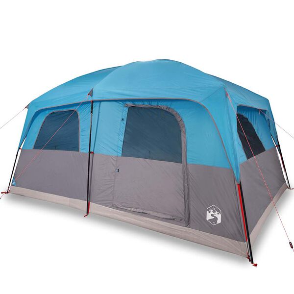 vidaXL Tente de cabine familiale 8 personnes bleu imperm&eacute;able
