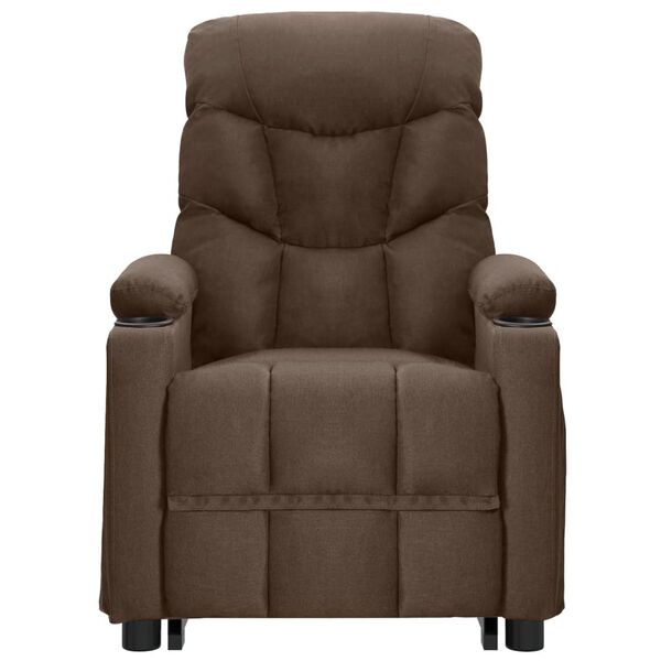 vidaXL Fauteuil de massage Marron Tissu