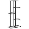 vidaXL Support pour plantes 5 niveaux 43x22x98 cm Noir M&eacute;tal