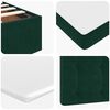 VidaXL Cadre de lit ottoman avec matelas vert fonc&eacute; 180x200 cm velours