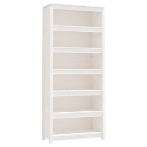 vidaXL Biblioth&egrave;que Blanc 80x35x183 cm Bois de pin massif