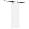 vidaXL Porte coulissante 78 x 211 cm Bois d'ing&eacute;nierie Blanc et noir