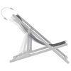 vidaXL Chaises de plage pliables lot de 2 Aluminium et textilène Gris