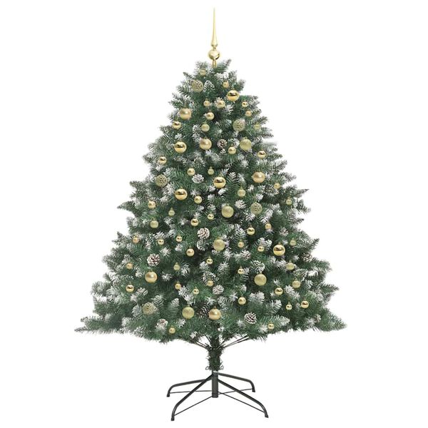 vidaXL Sapin de No&euml;l artificiel Vert 180 cm PVC, plastique et acier