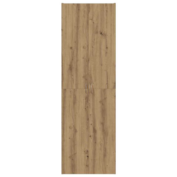 vidaXL Buffet haut chêne artisanal 60x32x190 cm bois d'ingénierie