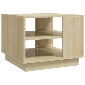 vidaXL Table basse ch&ecirc;ne sonoma 55x55x43 cm bois d'ing&eacute;nierie
