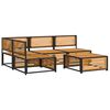vidaXL Salon de jardin avec coussins 5 pcs Bois d'acacia solide