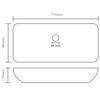 vidaXL Lavabo de luxe rectangulaire Bleu clair mat 71x38 cm Céramique