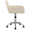 vidaXL Chaise pivotante de salle à manger Crème Tissu