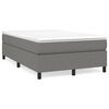 vidaXL Sommier &agrave; lattes de lit avec matelas gris fonc&eacute; 120x190cm tissu
