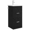 vidaXL Meuble de salle de bain avec &eacute;vier Ch&ecirc;ne noir 42 x 40 x 84,5 cm