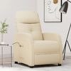 vidaXL Fauteuil de massage Cr&egrave;me Tissu