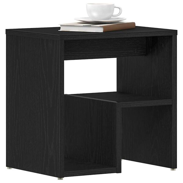 vidaXL Cabinet de chevet Ch&ecirc;ne noir 40 x 30 x 40 cm Bois d'ing&eacute;nierie