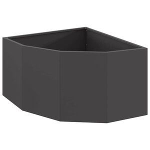 vidaXL Jardini&egrave;re d'Angle Noir 60 x 60 x 35 cm Acier