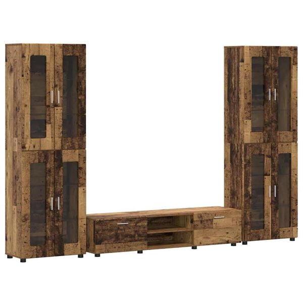 vidaXL Ensemble meuble TV FLORIN Bois ancien Bois d'ing&eacute;nierie