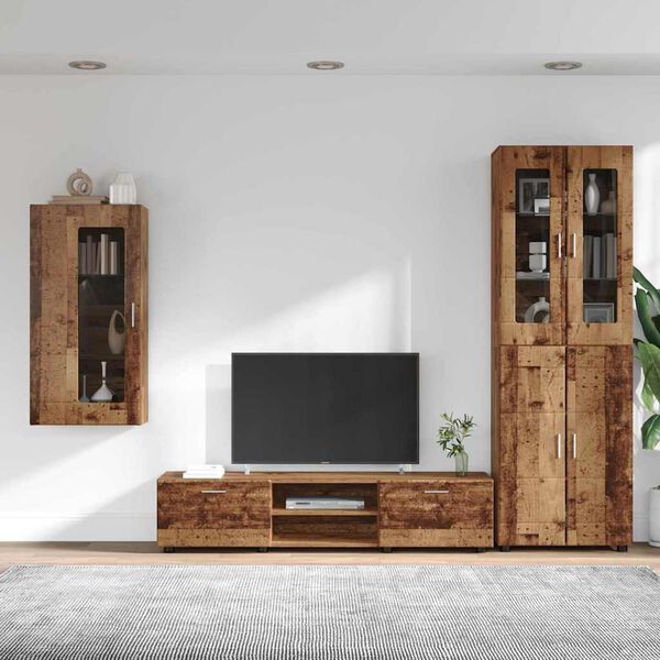 vidaXL Ensemble meuble TV FLORIN Bois ancien Bois d'ing&eacute;nierie
