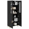 vidaXL Haut Armoire Ch&ecirc;ne noir 69,5 x 34 x 180 cm