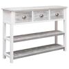 vidaXL Buffet Gris antique 108x30x76 cm Bois de Paulownia massif