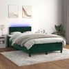 vidaXL Sommier &agrave; lattes de lit avec matelas LED vert fonc&eacute; 120x190 cm