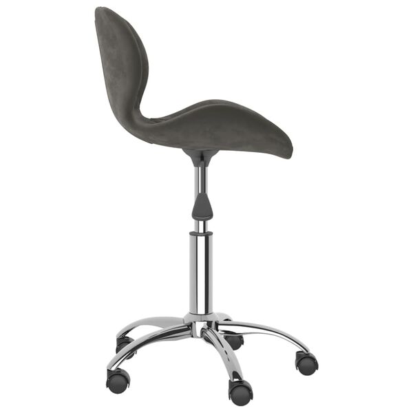 vidaXL Chaises pivotantes &agrave; manger lot de 4 Gris fonc&eacute; Velours