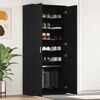 vidaXL Cabinet &agrave; chaussures avec &eacute;tag&egrave;re Ch&ecirc;ne noir 80 x 39 x 178 cm