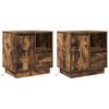 vidaXL Cabinet de chevet 2 pcs Ch&ecirc;ne fum&eacute; 50 x 34,5 x 50 cm.