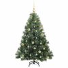 vidaXL Sapin de No&euml;l artificiel avec 150 LED Vert 150 cm PE et PVC