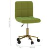vidaXL Chaises pivotantes &agrave; manger lot de 2 vert clair velours