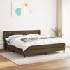 vidaXL Sommier &agrave; lattes de lit avec matelas Marron fonc&eacute; 180x200 cm