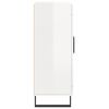 vidaXL Buffet Blanc brillant 69,5x34x90 cm Bois d'ing&eacute;nierie