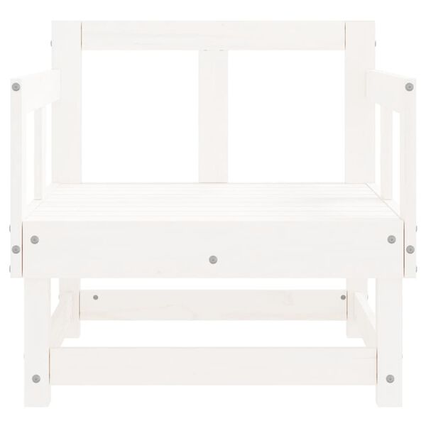 vidaXL Chaises de jardin lot de 2 blanc bois massif de pin