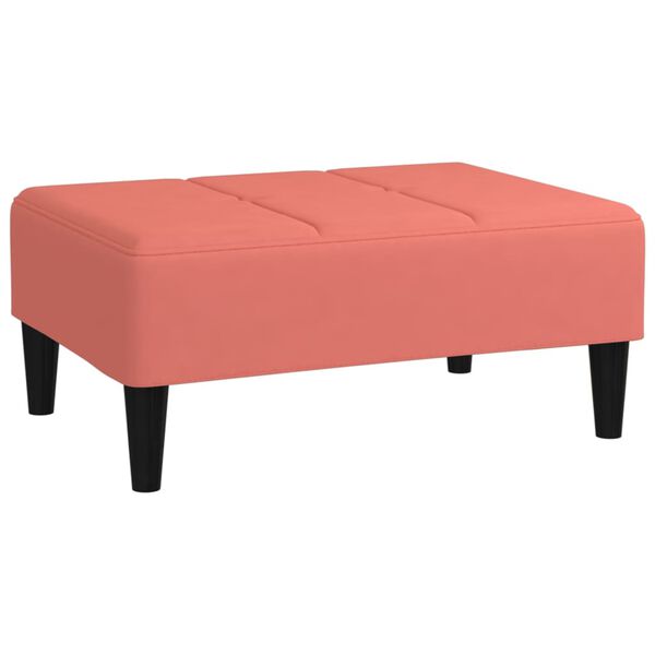 vidaXL Repose-pied Rose 78x56x32 cm Velours