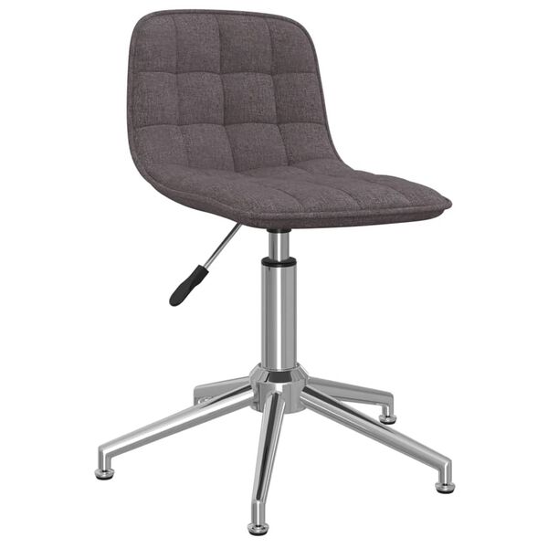 vidaXL Chaises pivotantes &agrave; manger lot de 2 taupe tissu