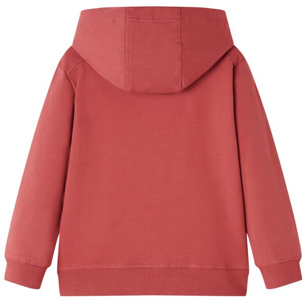 Sweatshirt à capuche pour enfants rouge brûlé 92