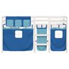 vidaXL Lit mezzanine enfants avec rideaux sans matelas bleu 80x200cm