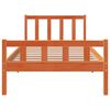 vidaXL Cadre de lit sans matelas cire marron 75x190 cm bois pin massif