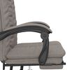 vidaXL Fauteuil inclinable de bureau Taupe Tissu