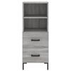 vidaXL Buffet haut Sonoma gris 34,5x34x180 cm Bois d'ing&eacute;nierie
