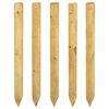 vidaXL Poteaux de cl&ocirc;ture 5 pi&egrave;ces Marron 100 cm Bois de pin massif