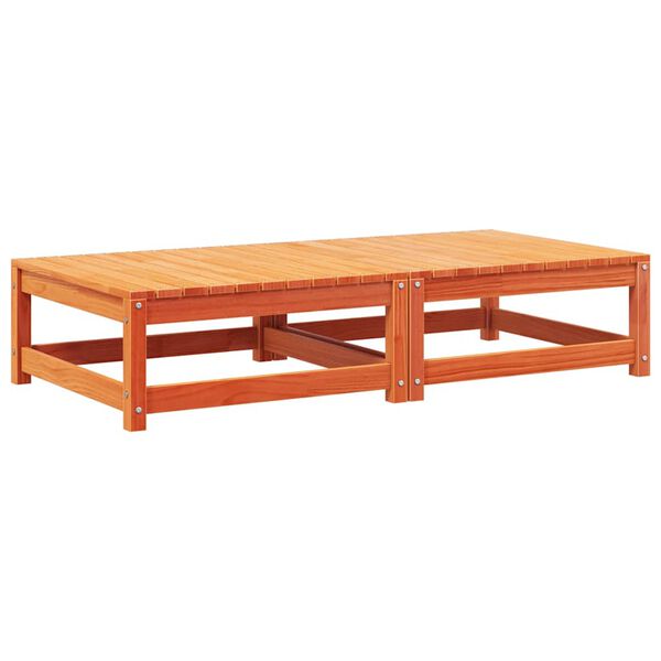 vidaXL Repose-pieds de jardin avec coussins 2 pcs bois massif pin