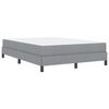 vidaXL Lit &agrave; ressorts avec matelas Gris clair 140 x 200 cm tissu