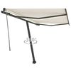 vidaXL Auvent automatique avec capteur de vent et LED 350x250 cm Cr&egrave;me