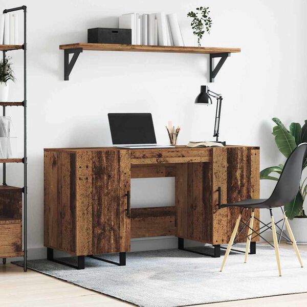 vidaXL Bureau Bois ancien 140 x 50 x 75 cm Bois d'ing&eacute;nierie