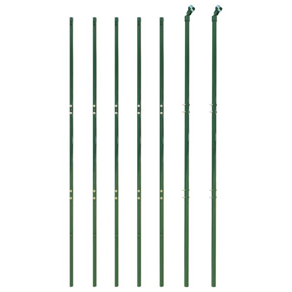vidaXL Cl&ocirc;ture en treillis m&eacute;tallique vert 2,2x10 m acier galvanis&eacute;