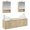 vidaXL Ensemble d'armoire de salle de bain 5 pcs Ch&ecirc;ne Sonoma