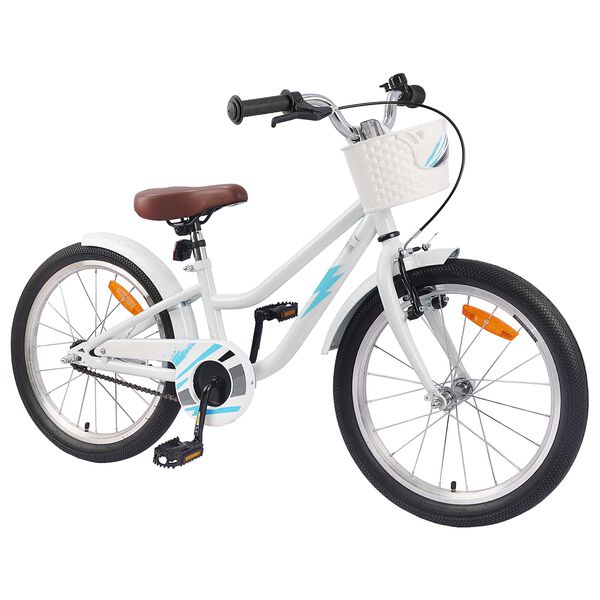 vidaXL V&eacute;lo pour Enfants 18 Pouces pour les enfants de 5 &agrave; 7 ans Blanc
